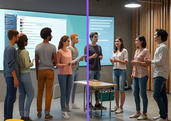 metaprof3 Groups using Voila Learning’s MetaProf platform with virtual and real-world collaboration tools